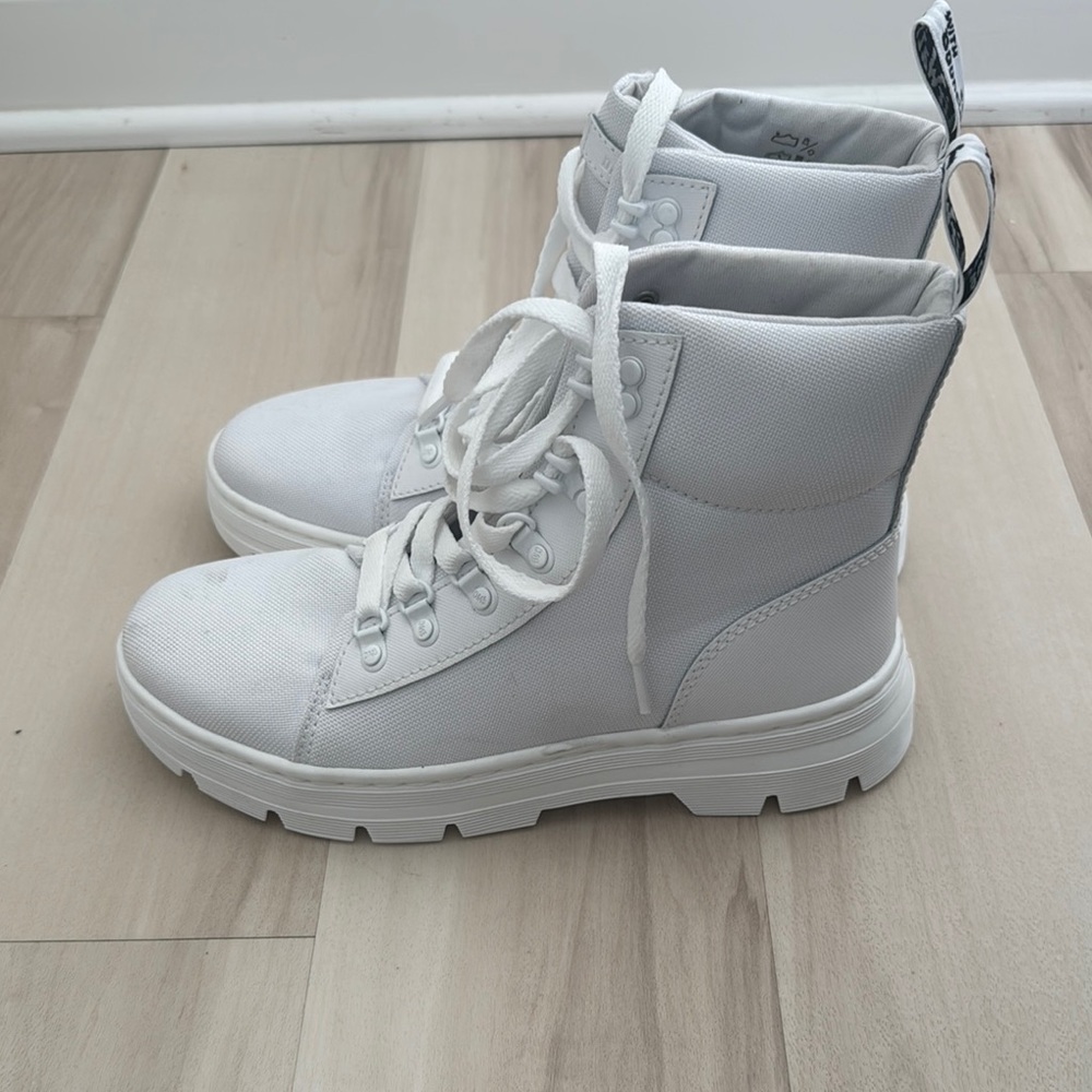 Dr. Martens Classic White Lace-Up Boots